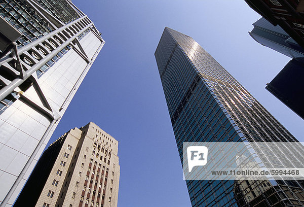 HSBC Tower auf linken und Cheung Kong Center rechts Central Hong Kong Island Hongkong China Asien