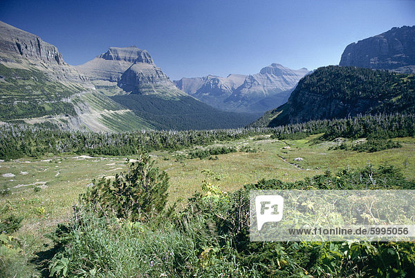 Zeigen Sie östlich von Logan Pass  Glacier National Park  Montana  Vereinigte Staaten von Amerika (U.S.A.)  Nordamerika an
