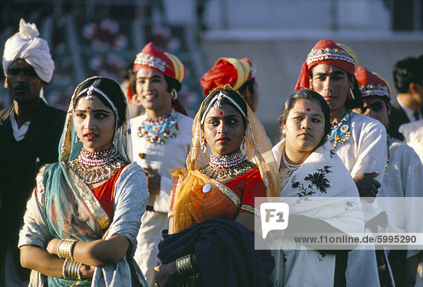 Festival dancers  Delhi  India  Asia