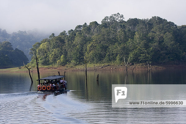 Boating  Periyar Tiger Reserve  Thekkady  Kerala  India  Asia