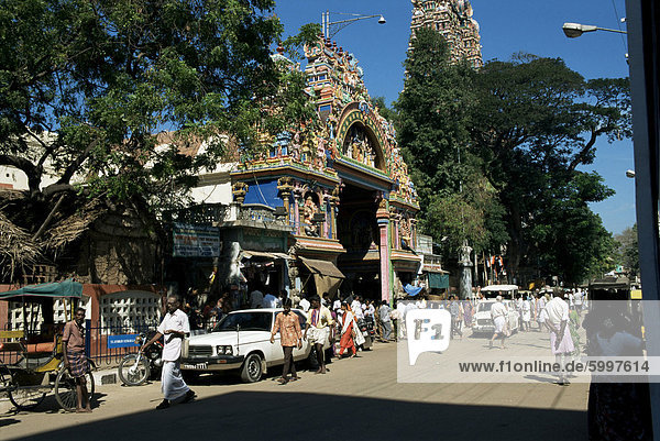 Meenakshi temple  Madurai  Tamil Nadu state  India  Asia
