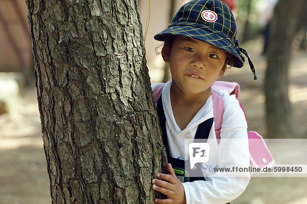 Porträt eines jungen Kindes Schule in Pusan City  Korea  Asien