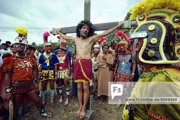 überqueren Heiligkeit Festival Philippinen Südostasien Asien Kreuz Ostern Prozession Weg Woche