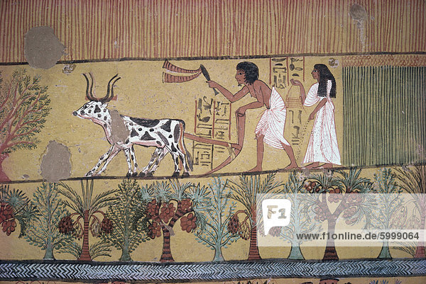 Grab von Sinjin  leitender Künstler Ramses II  Deir el-Medina  Theben  UNESCO Weltkulturerbe  Ägypten  Nordafrika  Afrika