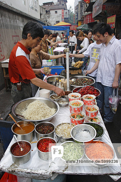 Lebensmittelmarkt in Wuhan Hubei Provinz China Asien