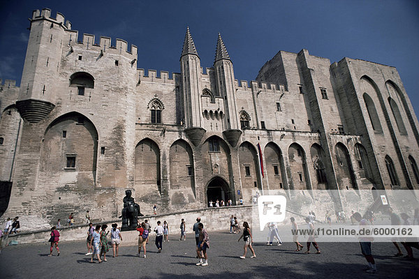 Palais des Papes  Avignon  UNESCO World Heritage Site  Vaucluse  Provence  Frankreich  Europa