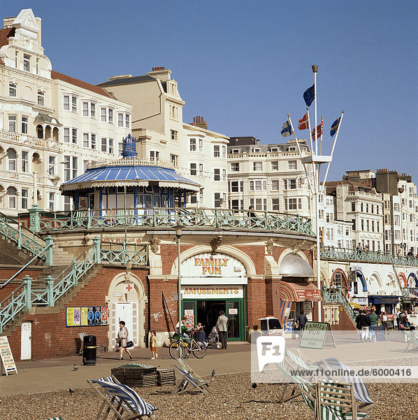 Strandpromenade  Brighton  East Sussex  England  Vereinigtes Königreich  Europa