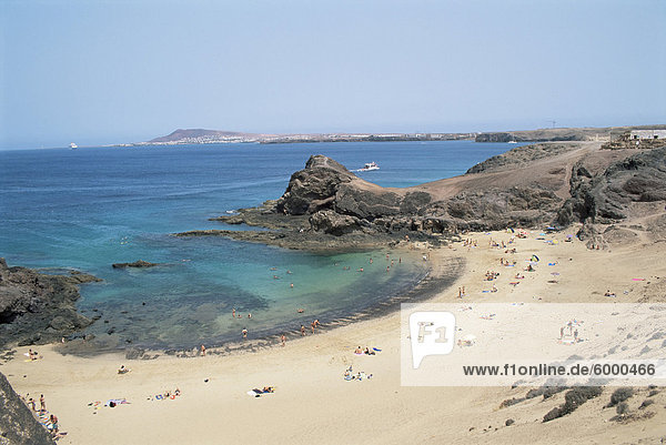 Playa de Papagayo  Lanzarote  Canary Islands  Spain  Atlantic  Europe