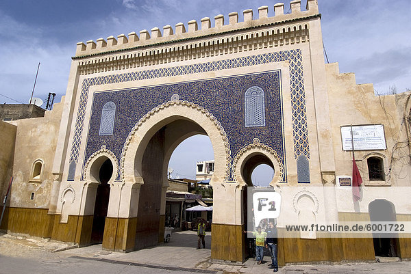 Blau-Tor (Bab Boujloude)  Fez  Marokko  Nordafrika  Afrika