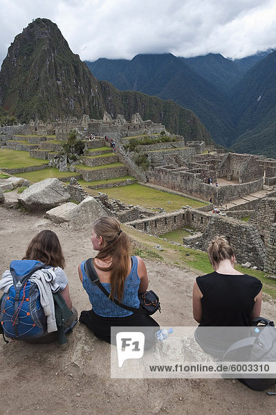 Machu Picchu  UNESCO World Heritage Site  Peru  South America