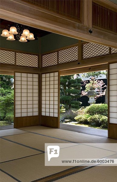 Wohnhaus Landschaft Garten Ansicht Asien Japan Samurai