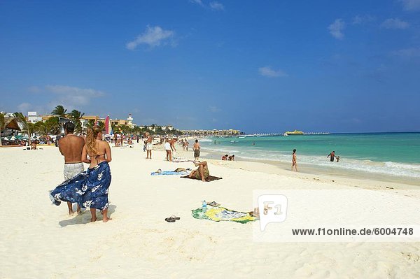 Playa del Carmen beach  Quintana Roo state  Mexico  North America
