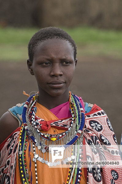 Masai Frau  Masai Mara  Kenia  Ostafrika  Afrika