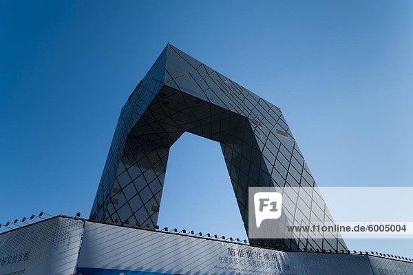 CCTV-TV-Sender HQ von OMA Rem Koolhaas Architektur Studio  erbaut 2009 Central Business District  Beijing  China  Asien