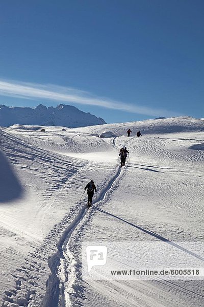 Ski Touren  Skitouren in den Dolomiten  Piz Boe  Ostalpen  Bozen  Südtirol  Italien  Europa