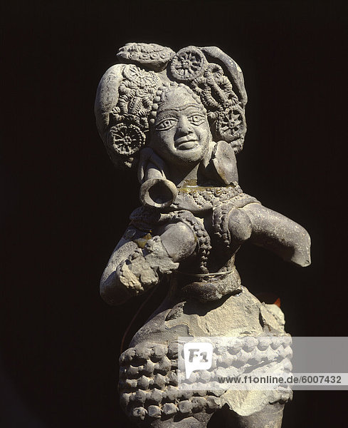 'Mother Goddess in rerracotta dating form the 3rd century BC  Government Museum  Mathura  Uttar Pradesh  India  Asia
