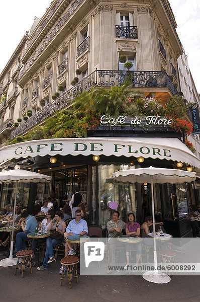 Café de Flore  Boulevard Saint-Germain  Paris  Frankreich  Europa