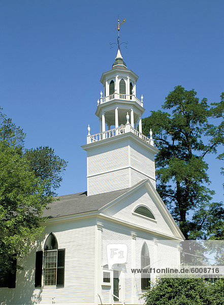 Kirche Kirchturm  Castine  Maine  New England  Vereinigte Staaten von Amerika  Nordamerika