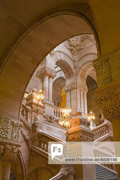 Million Dollar Staircase  State Capitol Building  Albany  New York State  United States of America  North America