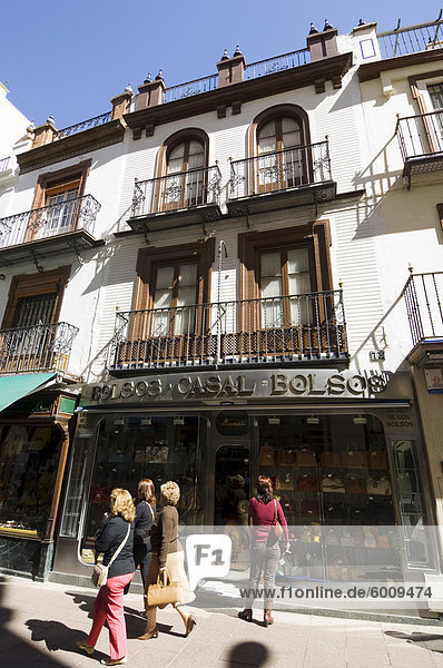 Main einkaufen Landkreis Sierpes Straße  Sevilla  Andalusien  Spanien  Europa