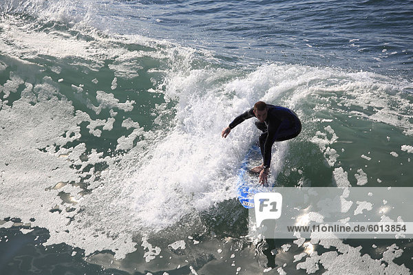 Surfer  Hermosa Beach  Los Angeles  California  United States of America  North America