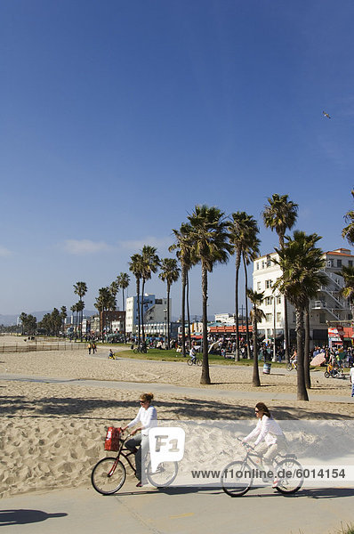 Vereinigte Staaten von Amerika USA Mensch Menschen radfahren Weg Nordamerika Kalifornien Los Angeles Venice Beach