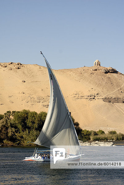Feluke auf dem Nil  Assuan  Ägypten  Nordafrika  Afrika