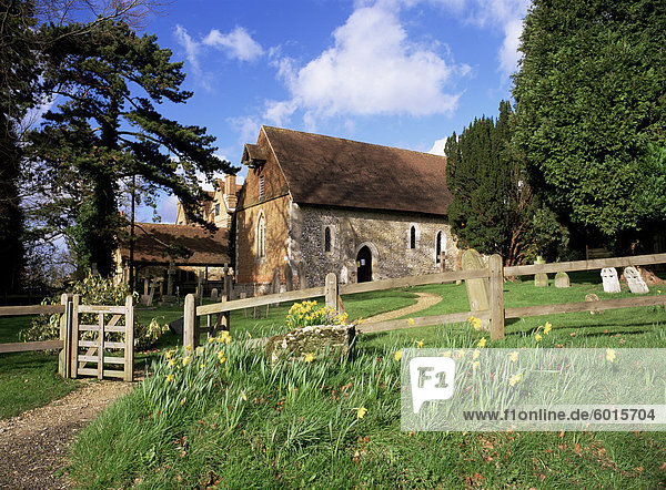 St.-Bartholomäus Kirche  aus ca. 1060  die kleinste Kirche in Surrey  Wanborough  Surrey  England  Vereinigtes Königreich  Europa