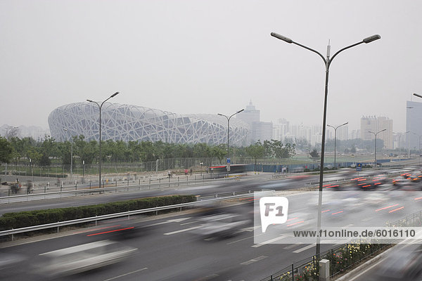 Olympiapark  nationale Olympiastadion (Bird's Nest)  Beijing  China  Asien
