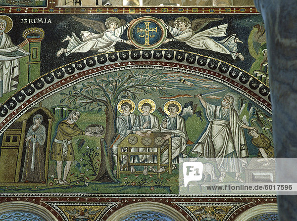 Das 6. Jahrhundert Mosaiken in der Basilika San Vitale  Ravenna  UNESCO Weltkulturerbe  Emilia-Romagna  Italien  Europa