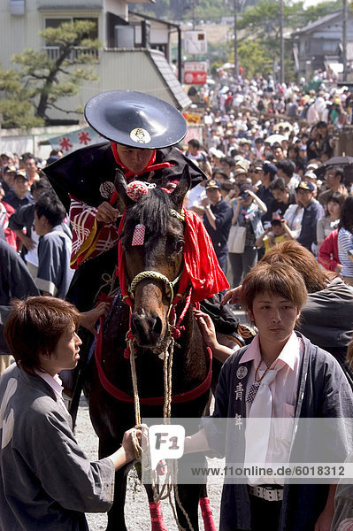 Pferd springen  Tado Festspielstadt  Präfektur Mie  Kansai  Honshu Insel  Japan  Asien