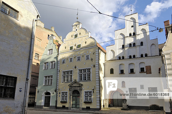 Architektur der Altstadt (die drei Brüder)  Riga  Lettland  Baltikum  Europa