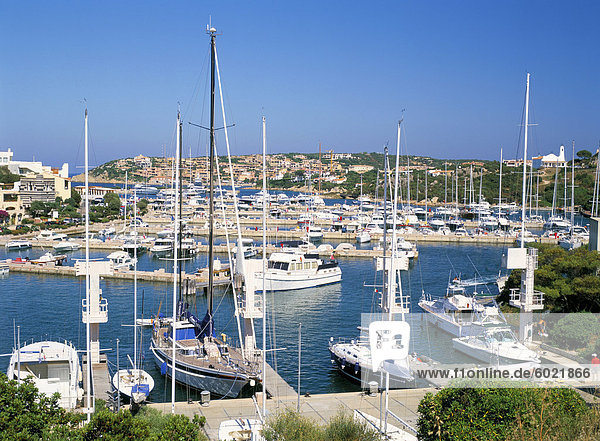 The marina in Porto Cervo  Costa Smeralda  island of Sardinia  Italy  Mediterranean  Europe