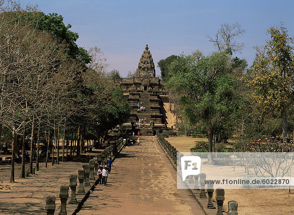 Prozessionskreuz Weg  Prasat Hin Khao-Phnom-Rung  Khmer-Tempel  Khorat-Hochebene  Thailand  Südostasien  Asien