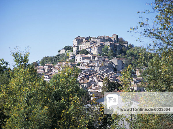 Hügel Bastide Stadt von Cordes Sur Ciel  nordwestlich von Albi  Midi-Pyrenees  Frankreich  Europa