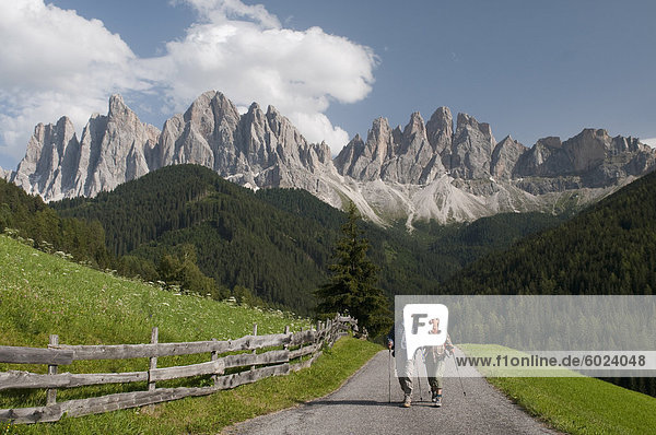 Odle Group  Funes Valley (Villnoss)  Dolomites  Trentino Alto Adige  South Tyrol  Italy  Europe