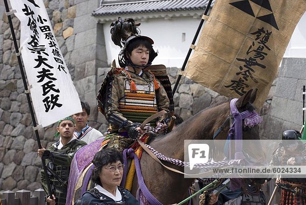 Samurai in the Odawara Hojo Godai Festival held in May at Odawara Castle in Kanagawa  Japan  Asia