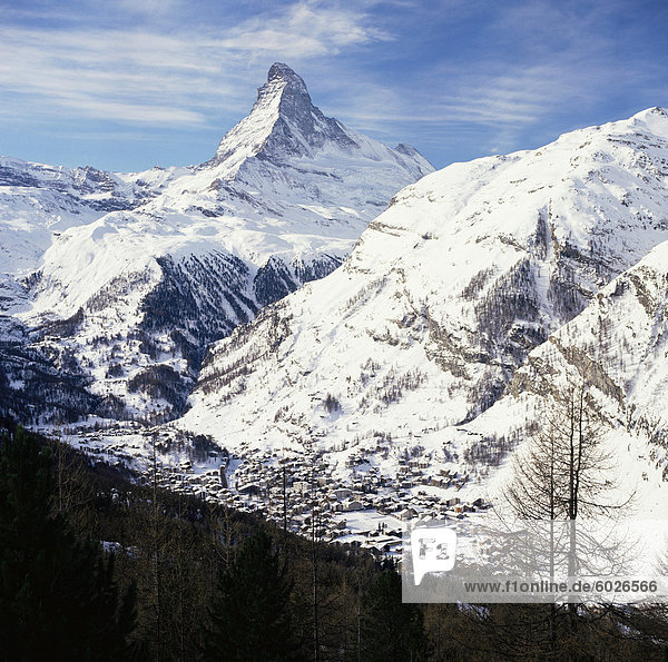 The Matterhorn  Zermatt  Swiss Alps  Switzerland  Europe
