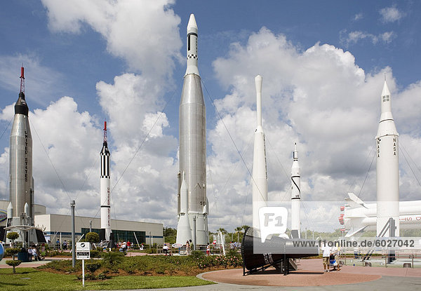 Rocket Garten am Kennedy Space Center  Cape Canaveral  Florida  Vereinigte Staaten von Amerika  Nordamerika