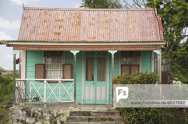 A traditional chattel house in Barbados  The Windward Islands  West Indies  Caribbean  Central America