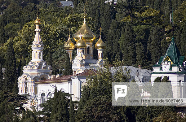 Die Alexander-Newski-Kathedrale  Jalta  Krim  Ukraine  Europa