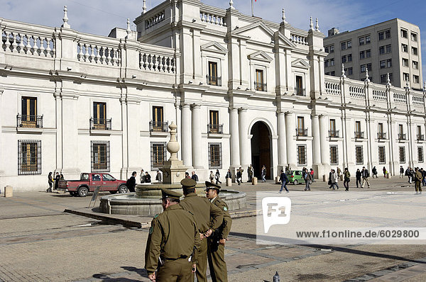 La Moneda Palace  architect Joaquin Toesca  formerly the Mint  Santiago  Chile  South America