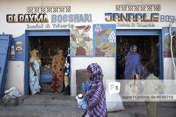 Ein Lebensmittelgeschäft in der Stadt von Hargeisa  Hauptstadt von Somaliland  Somalia  Afrika