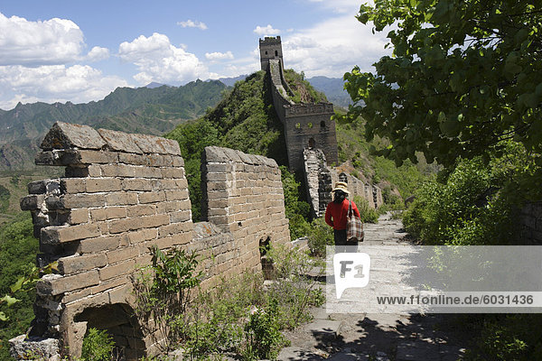 Simatai-Abschnitt der großen Mauer  UNESCO-Weltkulturerbe  in der Nähe von Peking  China  Asien