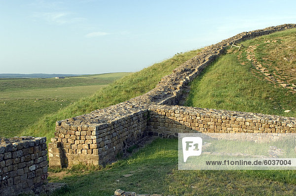 Milecastle 39  Nick Castle  Hadrianswall  UNESCO Weltkulturerbe  Nothumberland  England  Vereinigtes Königreich  Europa
