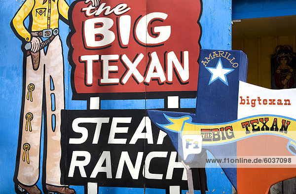 Große Texan Steak Ranch  historische Route 66  Amarillo  Texas  Vereinigte Staaten von Amerika  Nordamerika