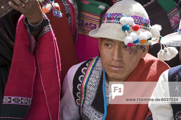 Man in white hat  Sucre  Bolivia  South America