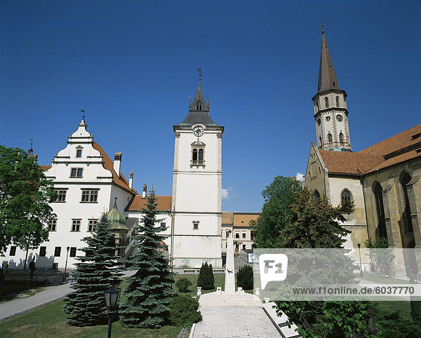 St. James-Kirche und Rathaus  Levoca  Slowakei  Europa