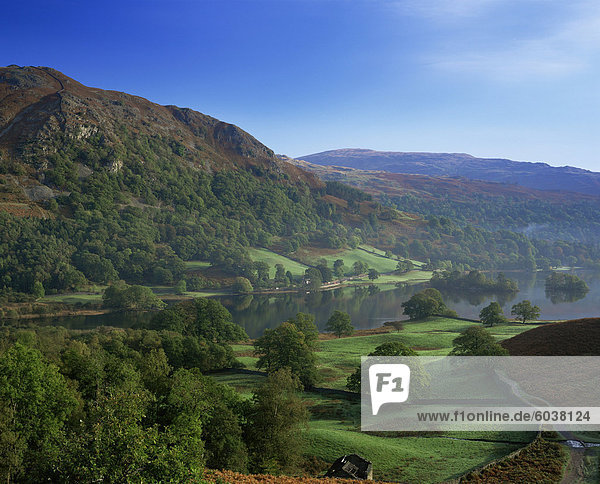 Rydal Wasser aus Loughrigg Terrasse  Lake District-Nationalpark  Cumbria  England  Vereinigtes Königreich  Europa