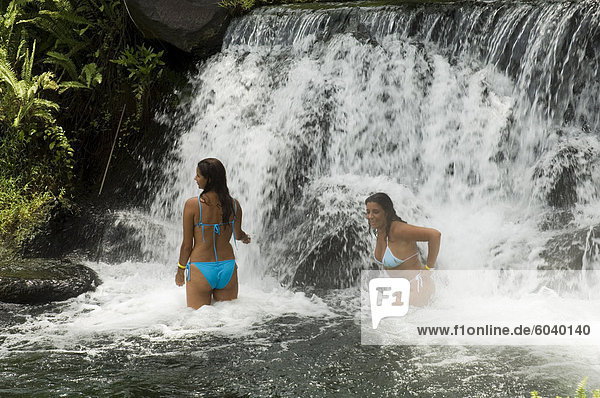 Tabacon Hot Springs volcanic hot springs fed from the Arenal Volcano Arenal Costa Rica Central America